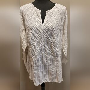 Ralph Lauren Textured Cream Blouse